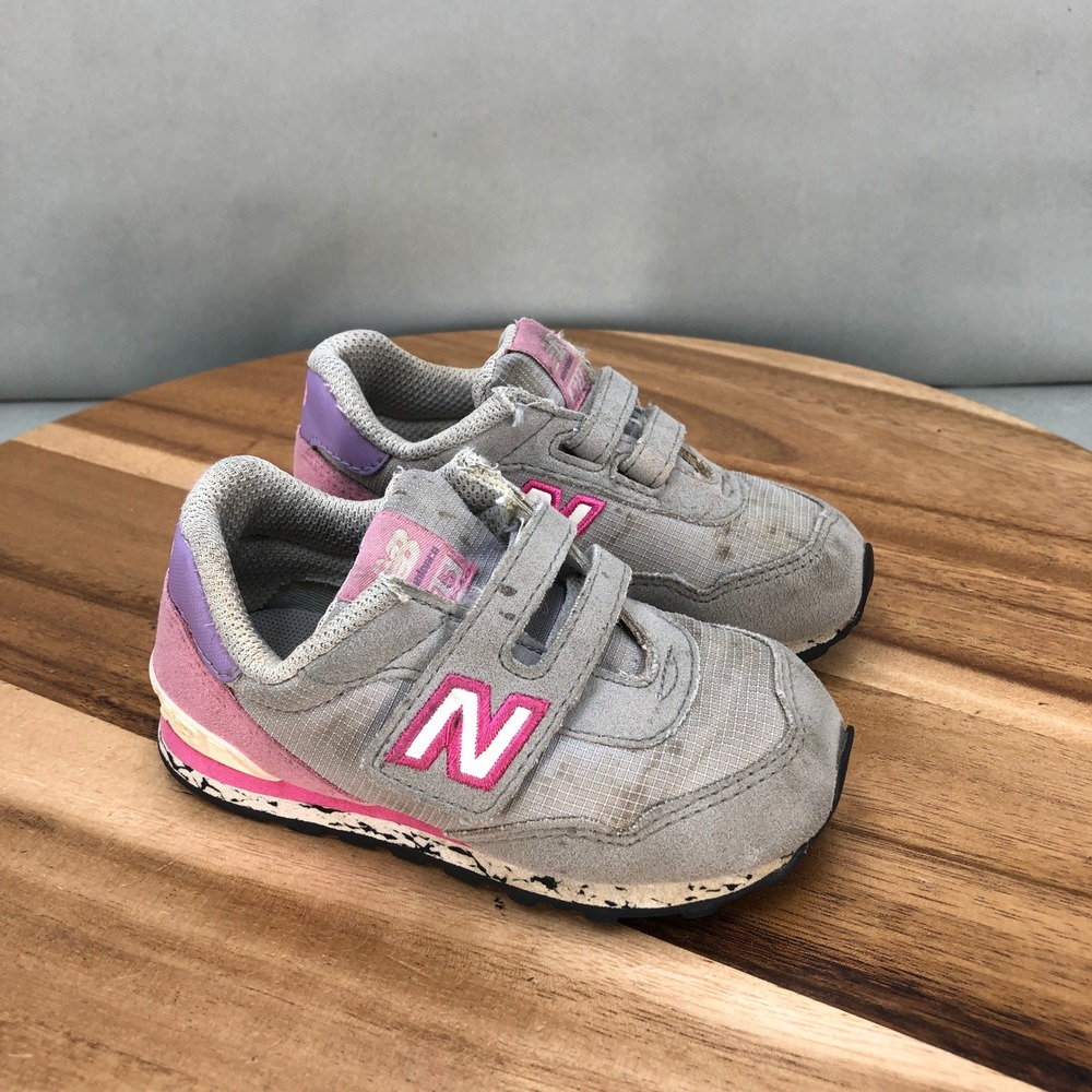 New Balance 515 Sneakers Gray Pink Little Kids 7 M Leather Shoes